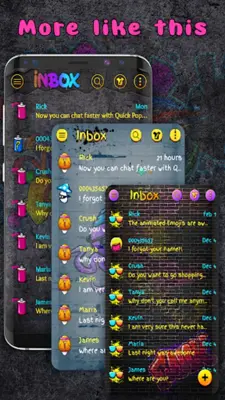 Graffiti colourful SMS theme android App screenshot 1