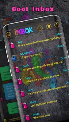 Graffiti colourful SMS theme android App screenshot 3